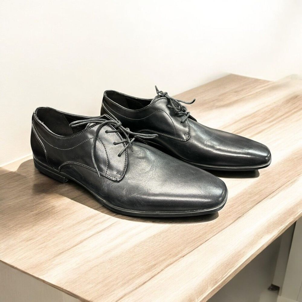 Giorgio Brutini Mens Oxford Dress Shoes Black‎ Leather Lace Up Size 14 M